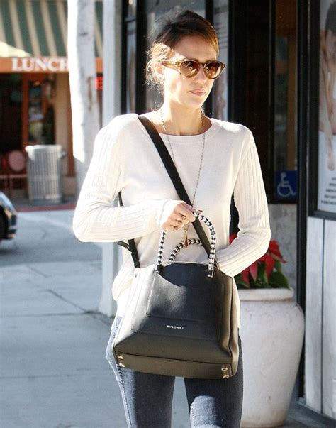 jessica alba hermes bag|Jessica Alba Carried a Compact Crossbody Bag from the Brand .